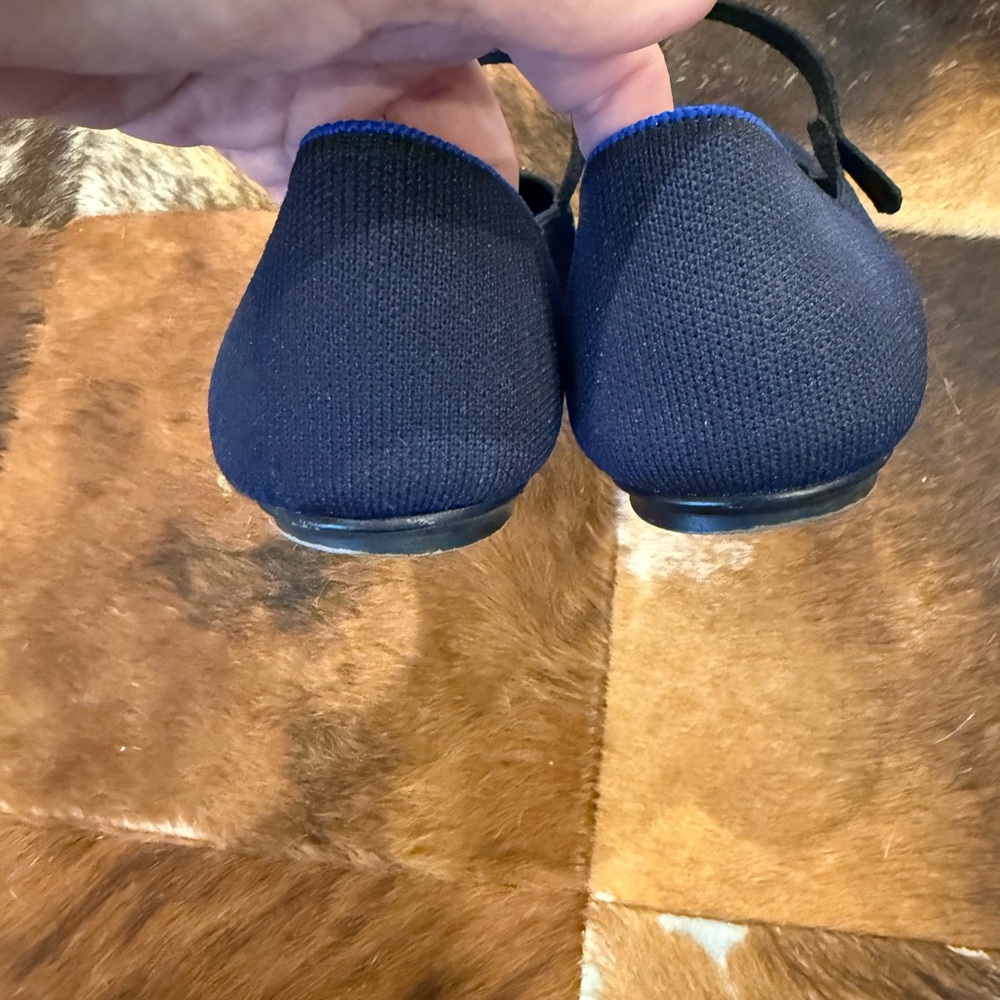 Rothy's Navy Mary Jane Flats with Strap - Picture 8 of 9